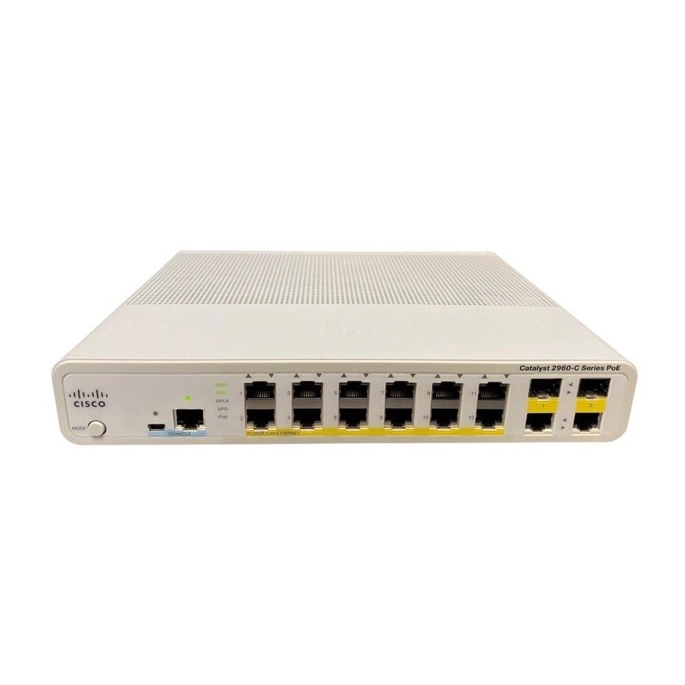 Cisco Catalyst 2960-C Network‎ Switch WS-C2960C-12PC-L White 12 Port PoE